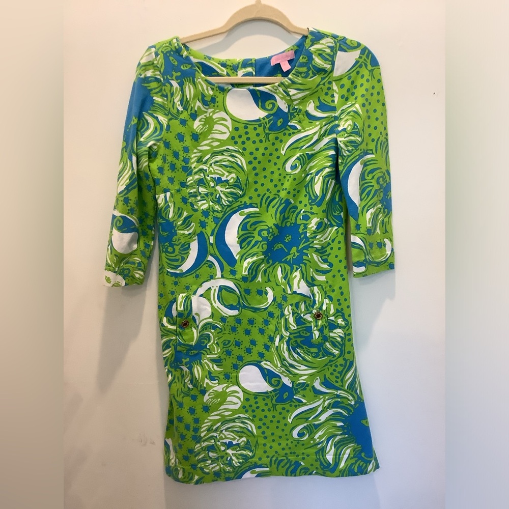 Lilly Pulitzer vintage style lion print dress Sz S